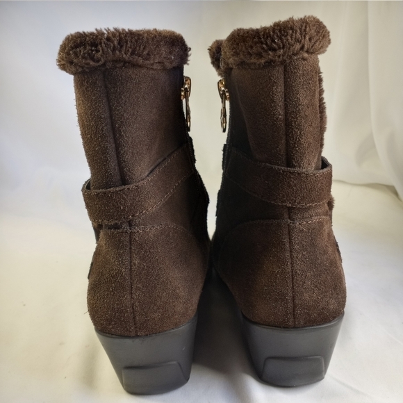 ANNE Klein Brown Suede Ankle Boots Women's Size 7.5 - Picture 5 of 10